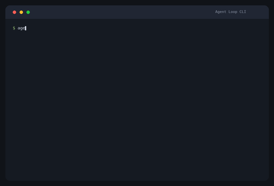 Agent Loop CLI run demo